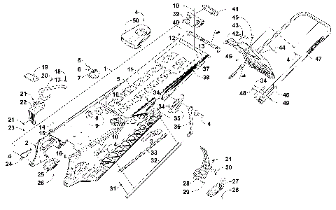 TUNNEL, REAR BUMPER, AND SNOWFLAP ASSEMBLY [102752]