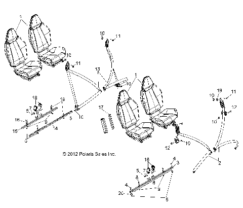 BODY, SEAT MOUNTING and BELTS - R13XE76AD/EAI (49RGRSEATMTG13RZR4)