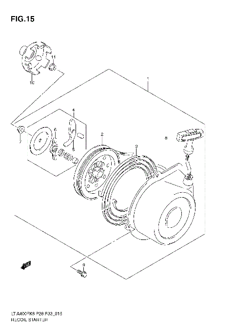 RECOIL STARTER (LT-A400FK8/FK9/FUL0)