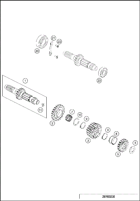 TRANSMISSION I - MAIN SHAFT