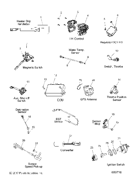 ELECTRICAL, SWITCHES, SENSORS and COMPONENTS - S19ELS8PS/PEB ALL OPTIONS (600716)
