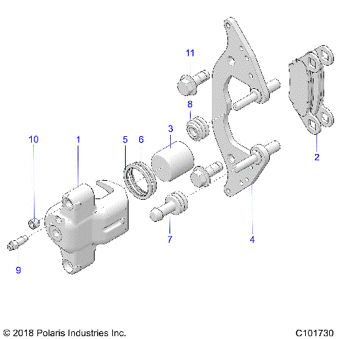 BRAKES, FRONT CALIPER - A20SXZ95AG/CAG (C101730)