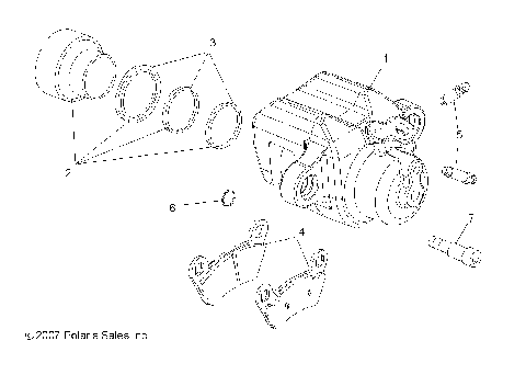 BRAKES, REAR CALIPER - A08CL50AA (49ATVCALIPERRR086X6)