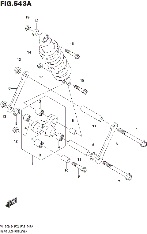 REAR CUSHION LEVER (VL1500BL9 E03)