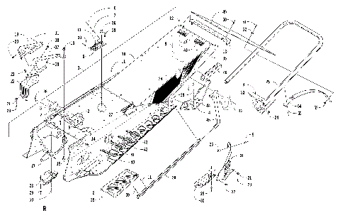TUNNEL, REAR BUMPER, AND SNOWFLAP ASSEMBLY [104893]