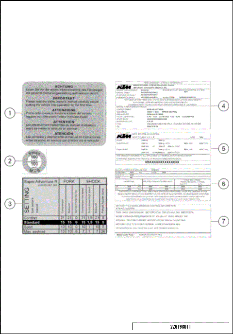 TECHNIC INFORMATION STICKER