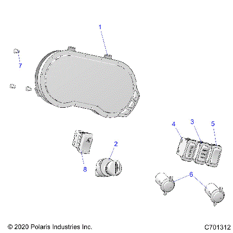 ELECTRICAL, DASH INSTUMENTS - R21RRE99FP/F9  (C701312)