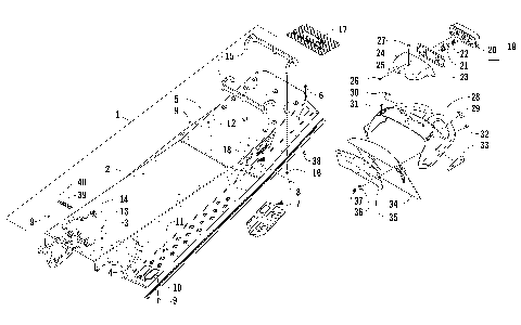 TUNNEL, REAR BUMPER, AND TAILLIGHT ASSEMBLY [86808]