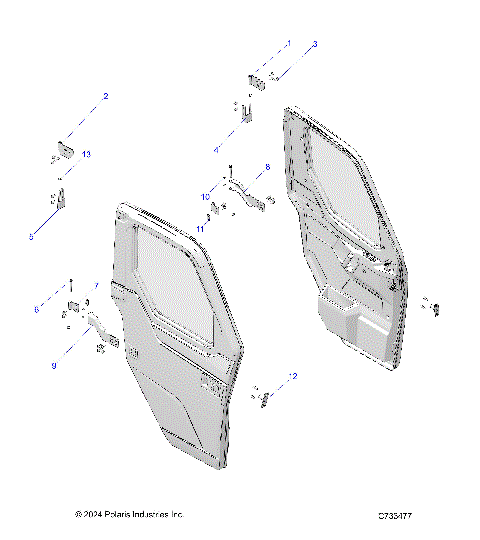 BODY, DOOR, FRONT, MOUNTING - (R23RSV99AC/RS299AC) (C733477)