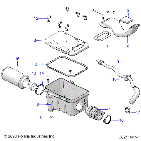 ENGINE, AIR INTAKE SYSTEM - A23SEE57A1/A3/A6/A9/B1/B3/B6/B9 (C0211407)