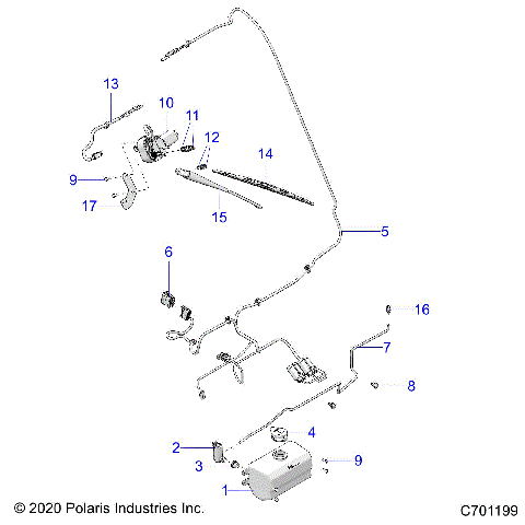 BODY, WATER BOTTLE PUMP ASM AND WIPER KIT - R21RRV99AC/BC (C701199)