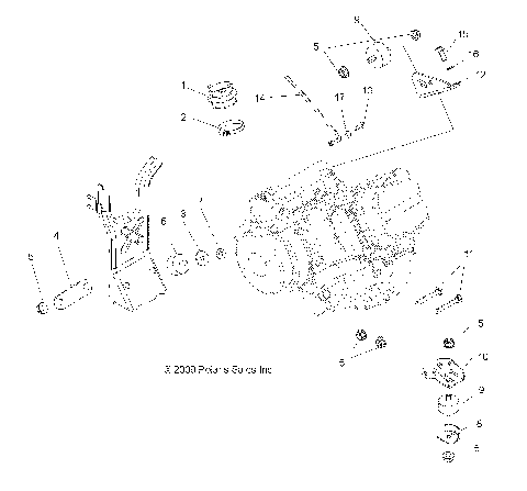 ENGINE, MOUNTING - A10MN50ET (49ATVENGINEMTG10SP500)