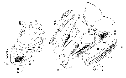 HOOD, WINDSHIELD, AND FRONT BUMPER ASSEMBLY [88537]