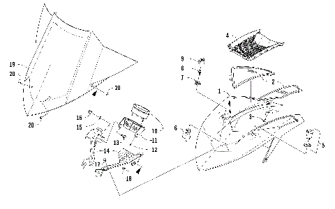 WINDSHIELD AND INSTRUMENTS ASSEMBLIES [104356]