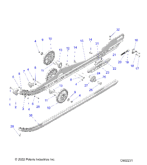 SUSPENSION, RAIL BEAM LH/RH - S23TDL6KSA (C602231)