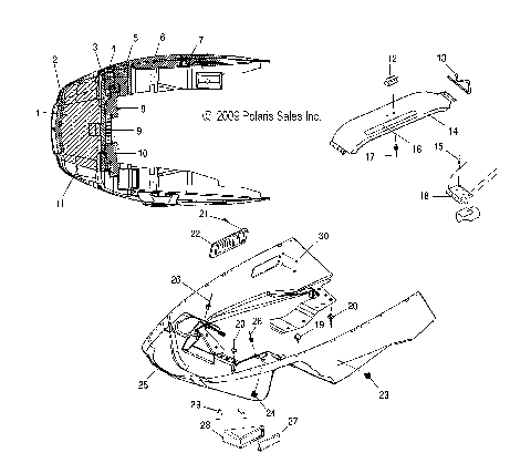 BODY, NOSEPAN and FOIL - S10SU4BSL/BEL (49SNOWNOSEPAN09WIDE)