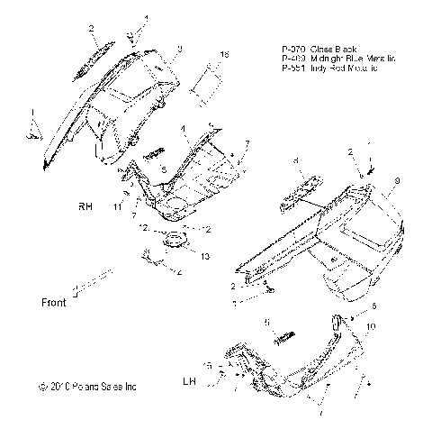 BODY, FENDERS and SIDE PANELS - S11BP8/BE8 ALL OPTIONS (49SNOWFENDERS1800PR)