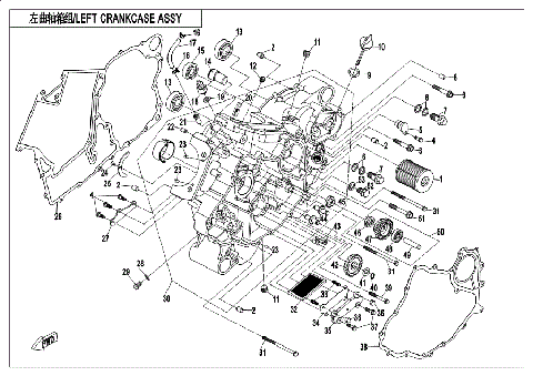 LEFT CRANKCASE ASSY