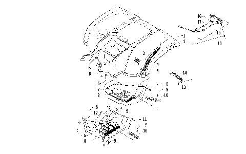 REAR BODY PANEL, FOOTWELL, AND TAILLIGHT ASSEMBLIES [97391]