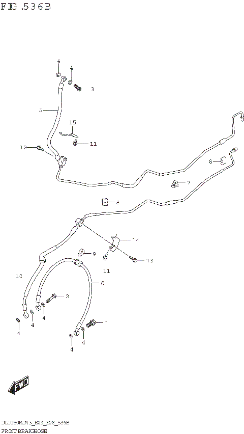 FRONT BRAKE HOSE (DL1050RR)