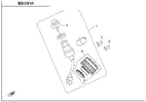LOCK KIT (FUEL TANK CAP WITH KEYHOLE)