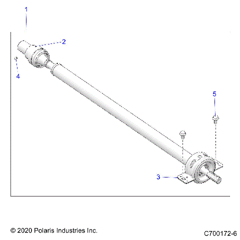 DRIVE TRAIN, REAR PROP SHAFT - G20GAE99F2/EFS/BFM/BCM/SFS/SC2 (C700172-6)