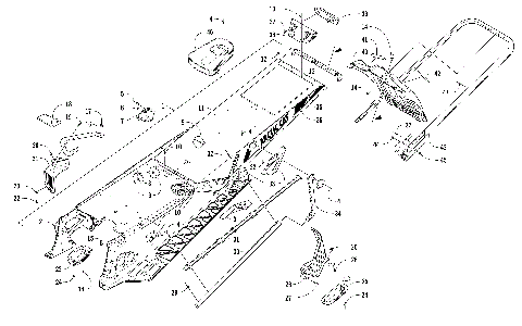 TUNNEL, REAR BUMPER, AND SNOWFLAP ASSEMBLY [104667]