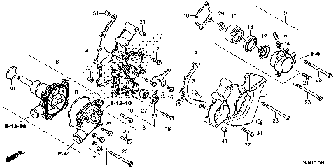 WATER PUMP@CLUTCH SLAVE