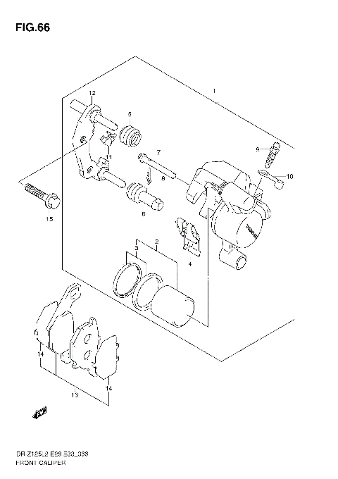 FRONT CALIPER (DR-Z125L E28)