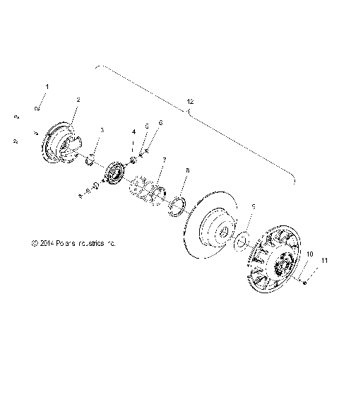 DRIVE TRAIN, CLUTCH, SECONDARY - S17MBX6JSA/JEA (49SNOWDRIVENCLUTCH15600R)
