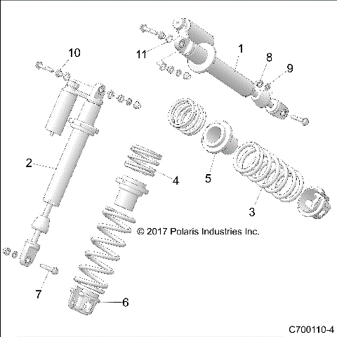 SUSPENSION, FRONT SHOCK MOUNTING - Z19VGE99AK/AW/BK/BW (C700110-4)