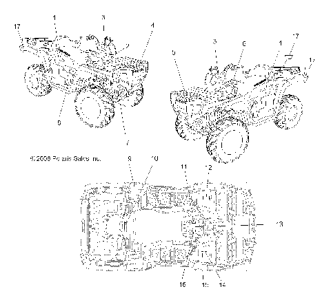 DECALS - A07TH50AL/AQ/AU/AZ/TN50AF/AS/AU (49ATVDECALX2500EFI)