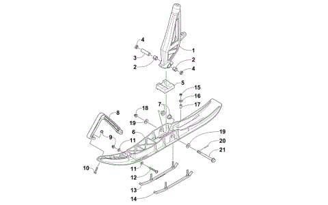 SKI AND SPINDLE ASSEMBLY