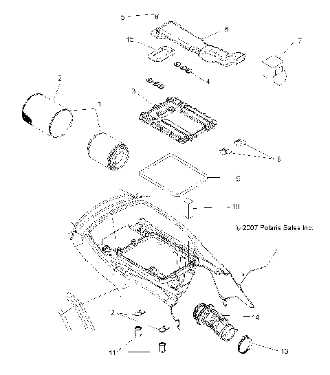 ENGINE, AIR INTAKE SYSTEM - A08LH27AW/AX/AZ (49ATVAIRBOX08SP300)