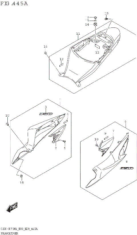 FRAME COVER (GSX-R750)