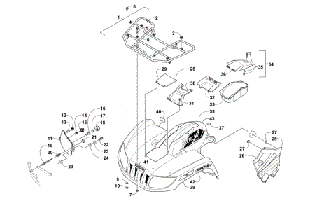 FRONT RACK, BODY PANEL, AND HEADLIGHT ASSEMBLIES