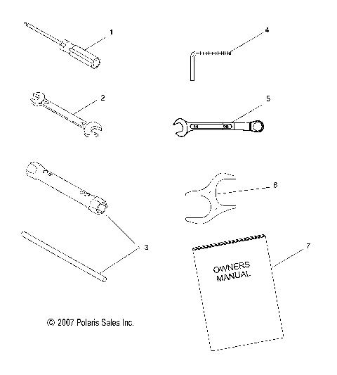 TOOLS, TOOL KIT and OWNERS MANUAL - S08NT3AS/ASA/AE (49SNOWTOOL08340TR)
