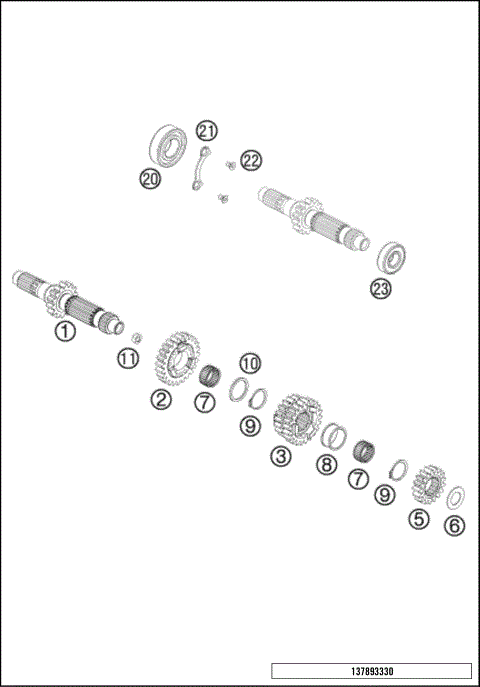TRANSMISSION I - MAIN SHAFT