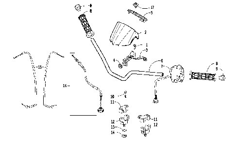 HANDLEBAR AND CONTROL ASSEMBLY [88867]