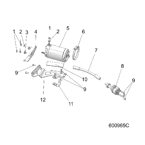 ENGINE, STARTER MOTOR - S21DDL8RS ELECT. START OPTON (600965C)