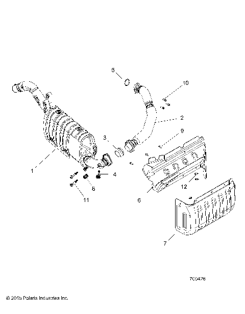 ENGINE, EXHAUST SYSTEM - R16RVA57A1/B1/E57A9/B9 (700426)