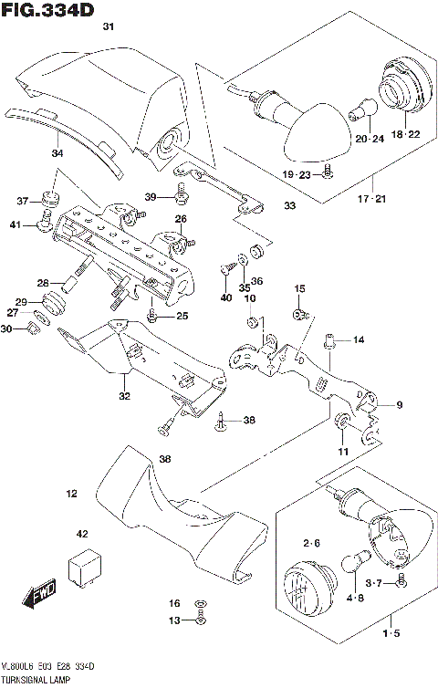 TURNSIGNAL LAMP (VL800TL6 E03)
