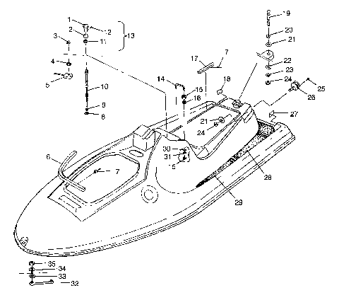 HULL and BODY SLTX B964590 and Intl. SLTX I964590 (4935783578A006)