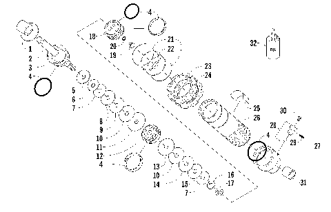 REAR SUSPENSION FRONT ARM SHOCK ABSORBER [95530]