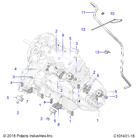 ENGINE, TRANSMISSION MOUNTING & LONG BLOCK - A20SGE95AK (C101431-18)