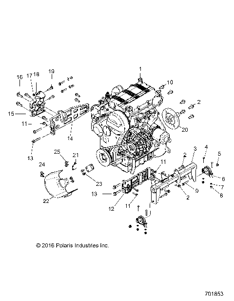 ENGINE, MOUNTING & LONG BLOCK - R18RVAD1B1 (701853)