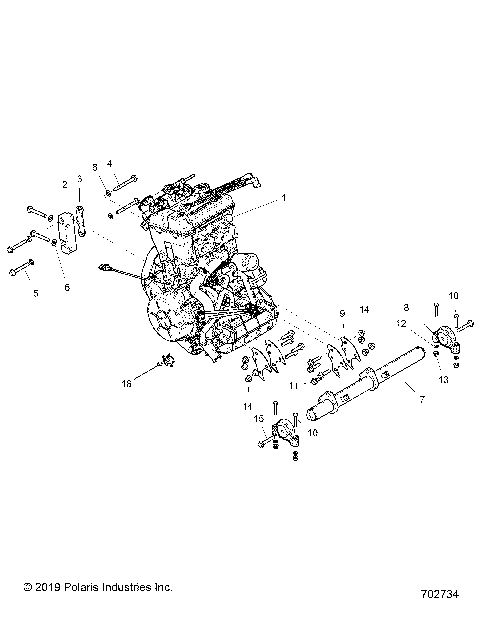 ENGINE, MOUNTING & LONG BLOCK - G20GAE99F2/EFS/BFM/BCM/SFS/SC2 (702734)
