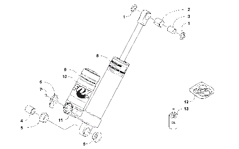 REAR SUSPENSION REAR ARM SHOCK ABSORBER [102358]