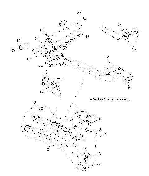 ENGINE, EXHAUST SYSTEM - R13XT9EAL (49RGREXHAUST13JAGX)