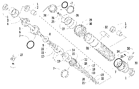 REAR SUSPENSION REAR ARM SHOCK ABSORBER [93318]